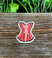 Red Corset Die Cut Sticker, Graphic Art Sticker, Vinyl, |Sticker or Magnet