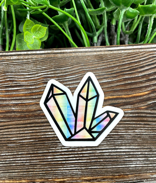 Watercolor Crystal Cluster Die Cut Sticker, Graphic Art Sticker, Vinyl, |Sticker or Magnet