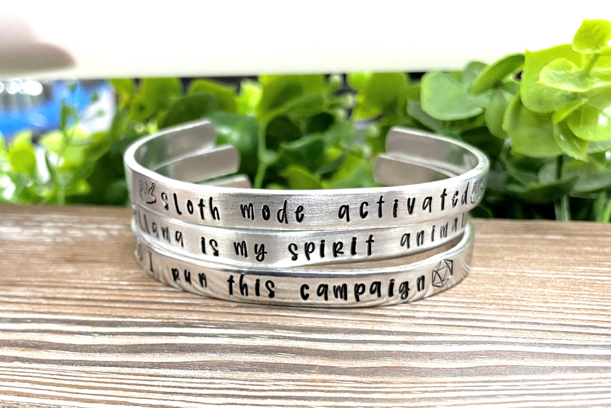 I Run this Campaign Hand Stamped Cuff Bracelet - Can be d - Handmade by Marlayna