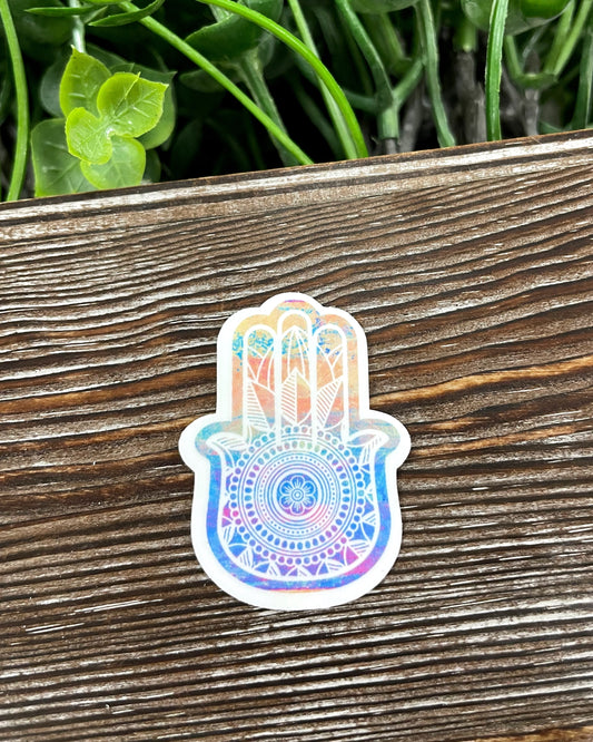 Tie Dye Hamsa Die Cut Sticker, Graphic Art Sticker, Vinyl, |Sticker or Magnet