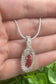 Mini Wire Wrapped Glass Crystals Pendant W/ Sterling Silver Wire - Handmade by Marlayna