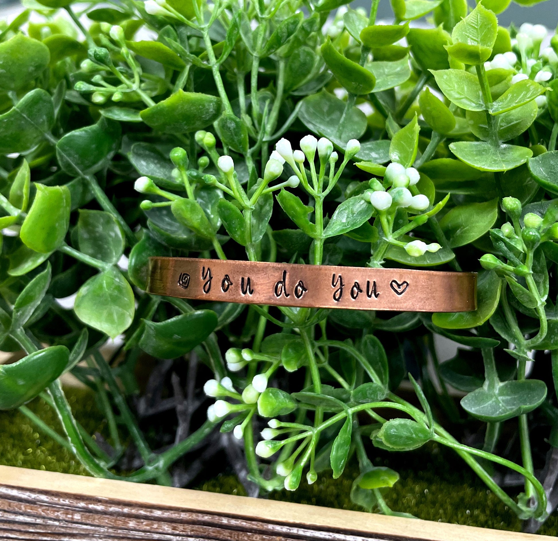 Hand Stamped Cuff Bracelet “You do you” - Can be d - Handmade by Marlayna