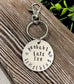 Probably Late for Something Snarky Fun Hand Stamped Key Chain - Handmade by Marlayna