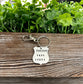 Police Badge Hand Stamped Key Chain - Handmade by Marlayna