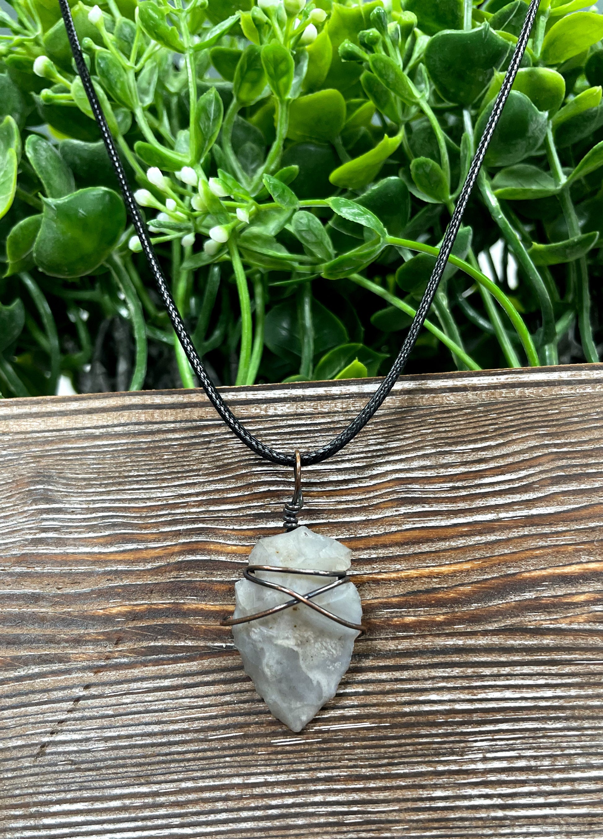 Wire Wrapped Arrowhead Pendant - Handmade by Marlayna