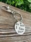 Be Safe I Love You Hand Stamped Key Chain - Handmade by Marlayna