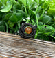 Orange Cats Eye Quartz Gemstone Wire Wrapped Ring - Handmade by Marlayna