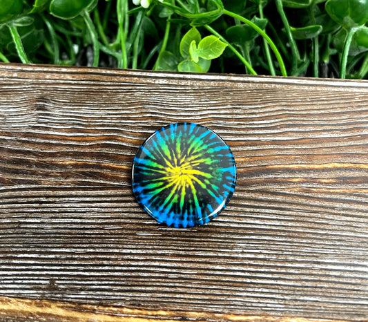 Tie Dye Explosion, Graphic Art Button / Pin 1.25” - Handmade by Marlayna