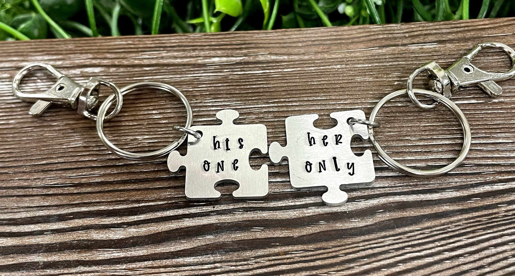 His One, Her Only Puzzle Piece Key Chains - Handmade by Marlayna