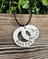 Stacked Washer Hand Stamped Name Necklace - Handmade by Marlayna