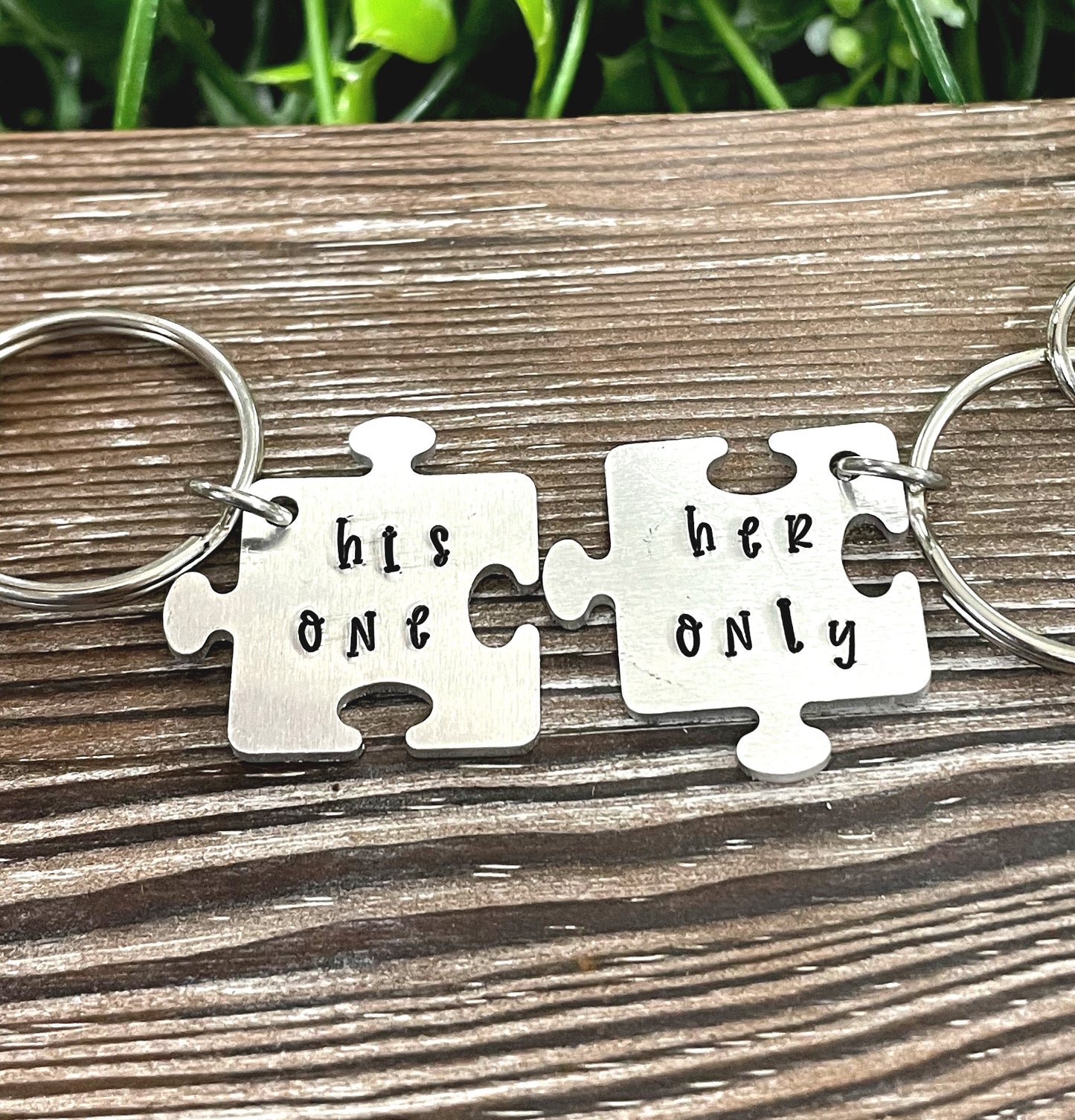 His One, Her Only Puzzle Piece Key Chains - Handmade by Marlayna