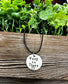 Hang in There Sloth Fun Animal Themed Hand Stamped Necklace - Handmade by Marlayna