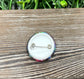 Probably Late for Something, Graphic Art Button / Pin 1.25” , Colorful Bubbles - Handmade by Marlayna