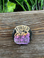 Crystals and Coffee, Good Vibes Graphic Art Button / Pin 1.25” - Handmade by Marlayna