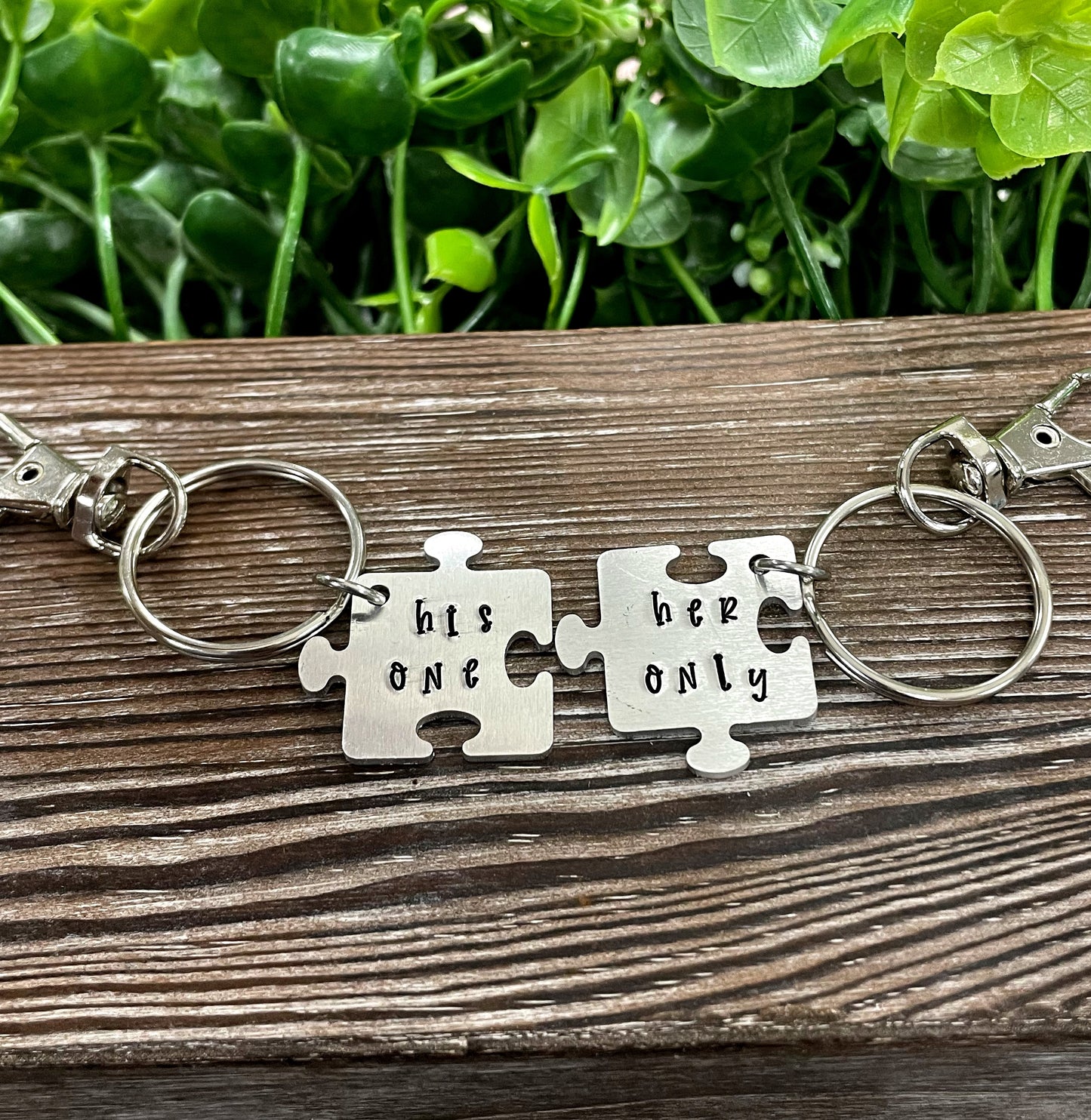 His One, Her Only Puzzle Piece Key Chains - Handmade by Marlayna