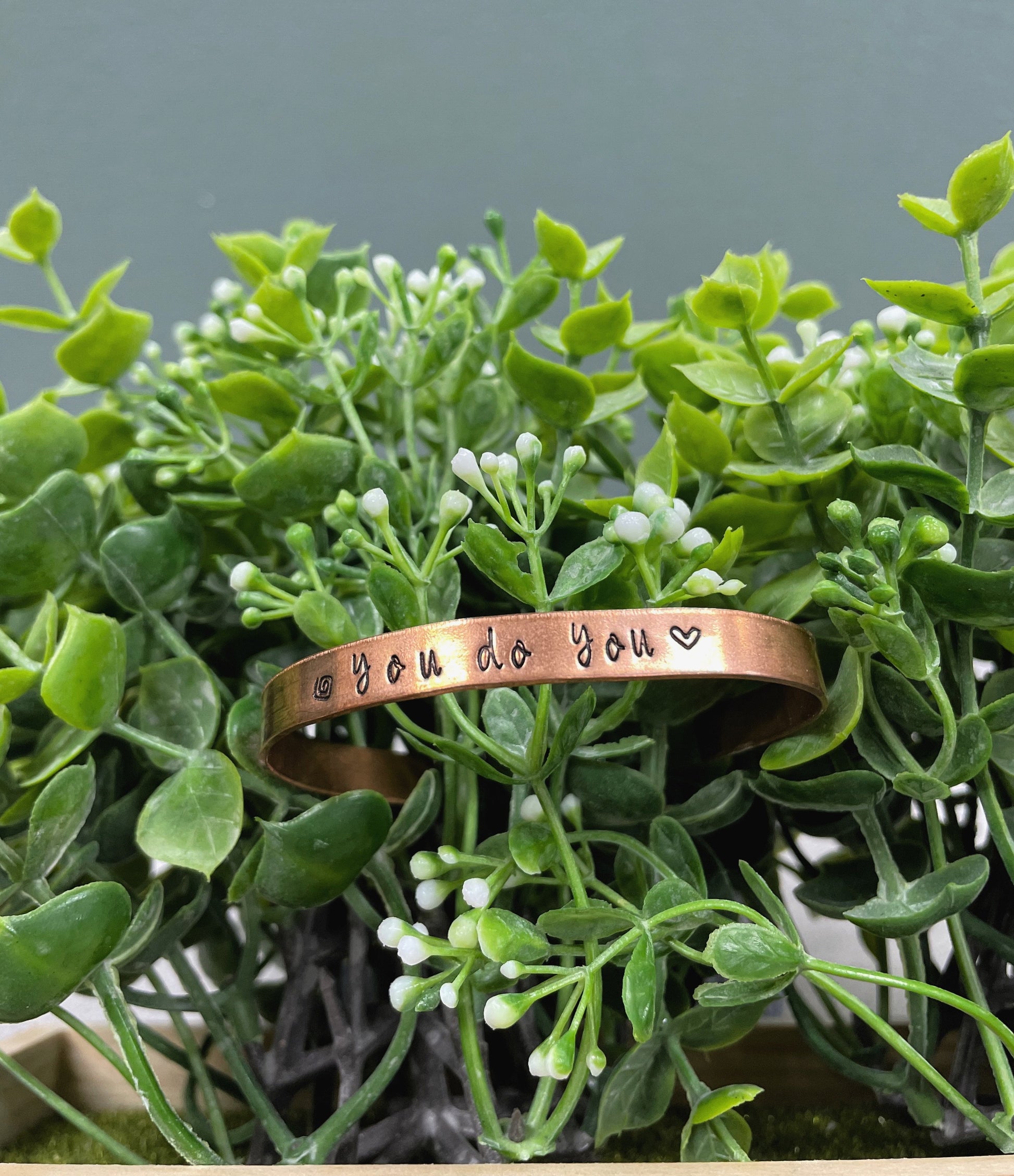 Hand Stamped Cuff Bracelet “You do you” - Can be d - Handmade by Marlayna