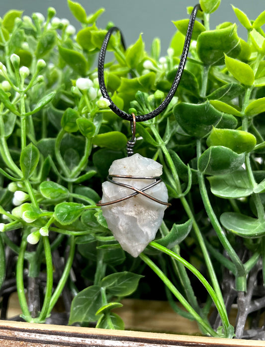 Wire Wrapped Arrowhead Pendant - Handmade by Marlayna