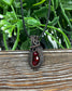 Mini Wire Wrapped Glass Crystals Pendant W/ Copper Wire - Handmade by Marlayna