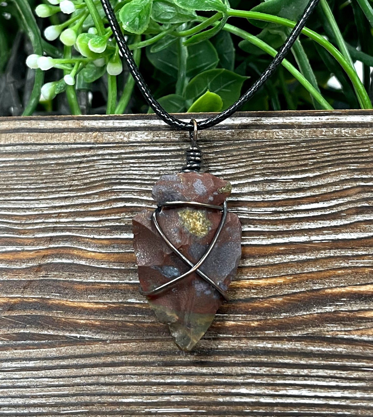 Wire Wrapped Arrowhead Pendant - Handmade by Marlayna