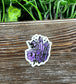 Purple Tie Dye Boho Crystal Die Cut Sticker, Graphic Art Sticker, Vinyl, |Sticker or Magnet