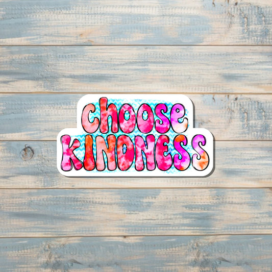 Choose Kindness Groovy, Die Cut Sticker, Graphic Art Vinyl, , Inspirational, Boho Fun |Sticker or Magnet