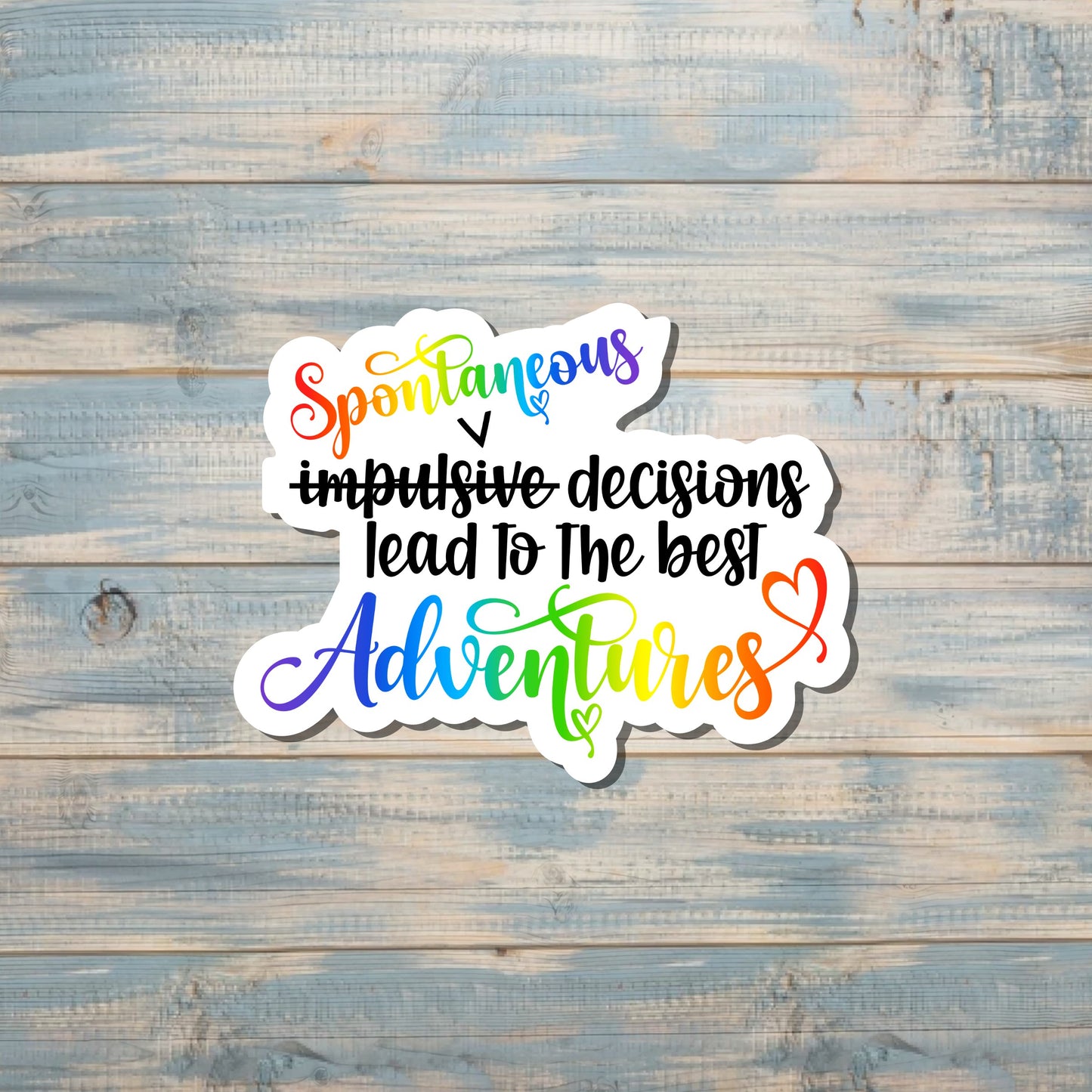 Adventures Sticker, Die Cut Vinyl Sticker, Boho Fun, Water Resistant, Human Rights Equality Women Support, Neurodivergent ADHD |Sticker or Magnet