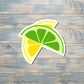 Green Lime and Yellow Lemon Slice, Die Cut Sticker, Graphic Art Vinyl, , Boho Fun |Sticker or Magnet