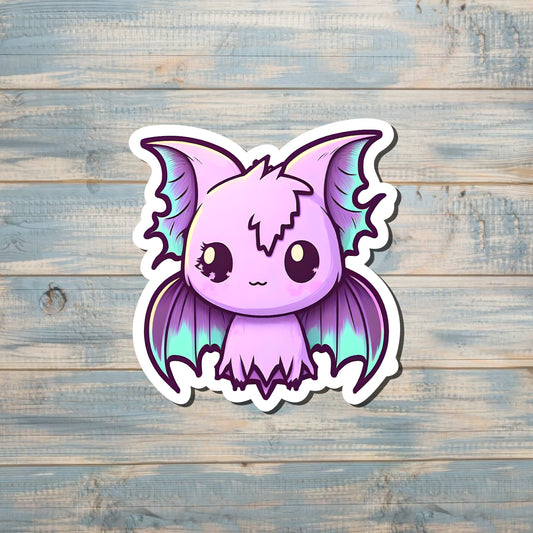 Cute Kawaii Bat Sticker | Pastel Goth Sticker or Magnet |Refrigerator Fridge Car |Gift for Girl |Pastel Colors |Sticker or Magnet