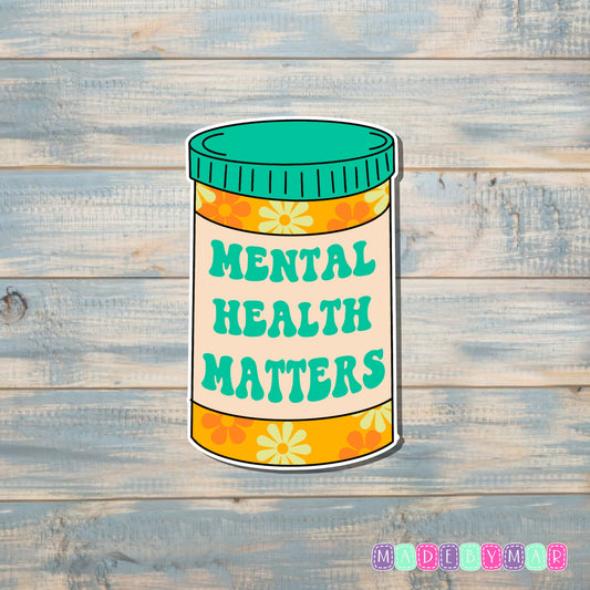 Mental Health Matters |Sticker or Magnet | Retro Vintage