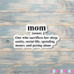 Mom Definition Sticker |Sticker or Magnet