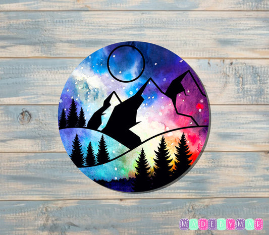 Mountains and Trees Sticker |Sticker or Magnet