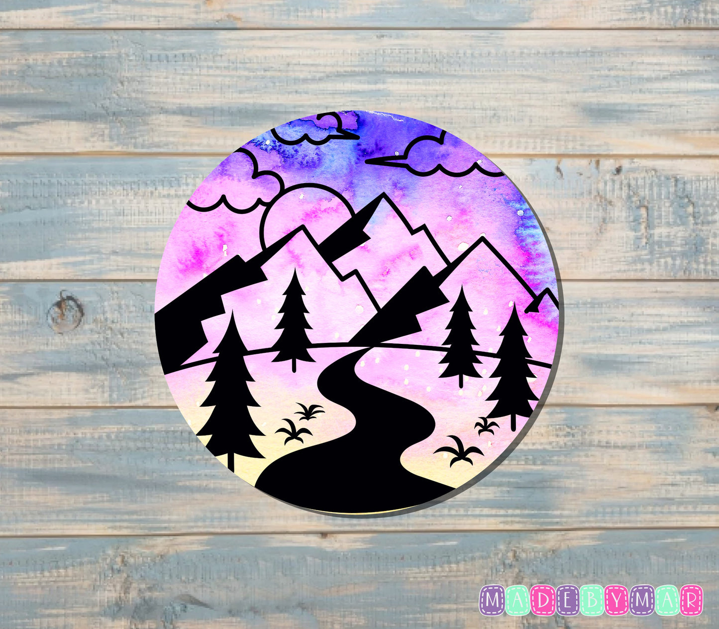 Mountains and Winding Road Sticker |Sticker or Magnet