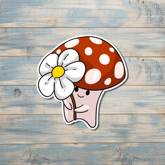 Kawaii Mushroom Sticker |Sticker or Magnet