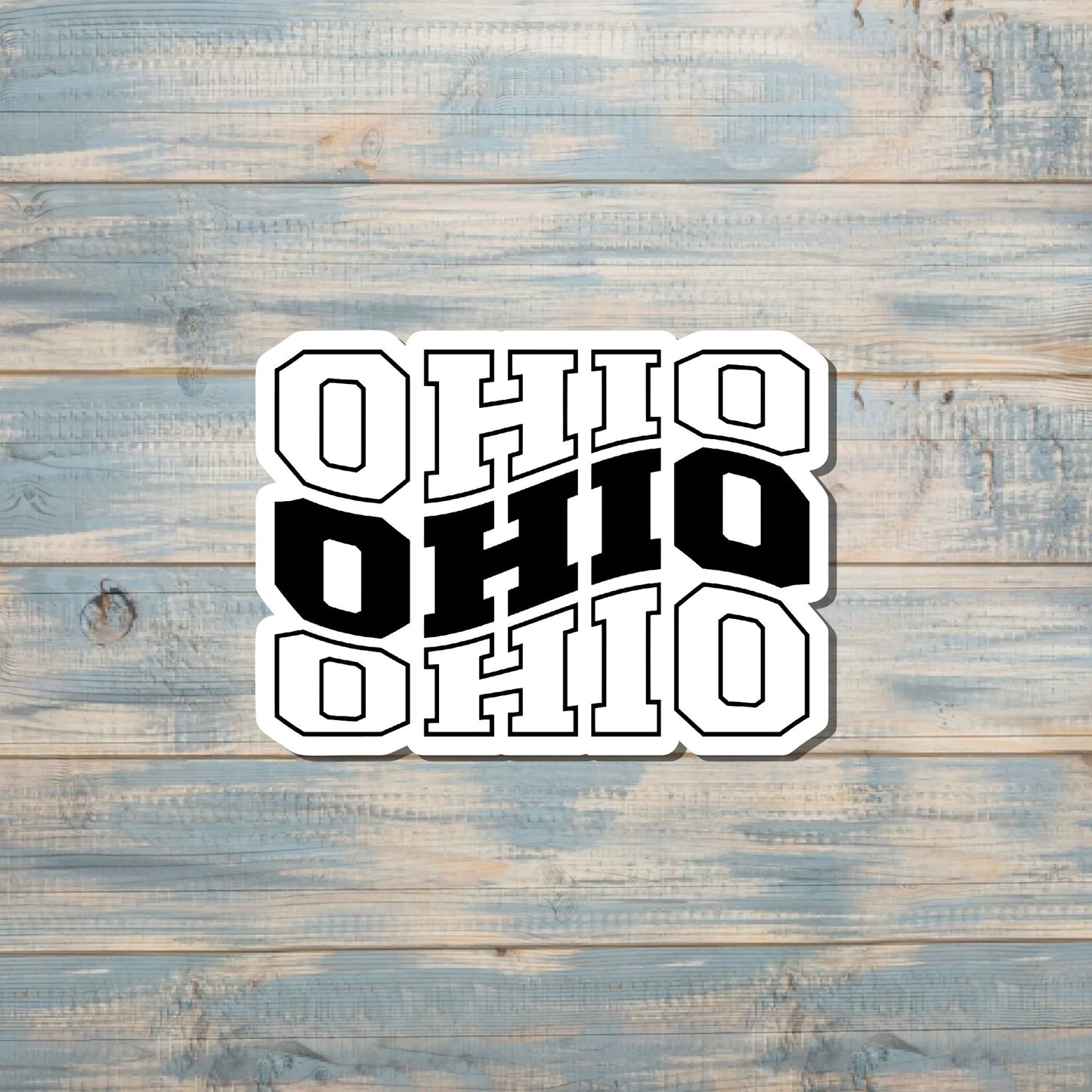 Ohio State Sticker, Ohio Decal, State Laptop Stickers, Vinyl Stickers, Home Pride, Refrigerator Magnet, Locker Decor, Retro Wavy Words, Local Hometown, OH USA |Sticker or Magnet