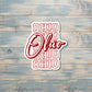 Stacked Ohio Sticker, Ohio State Decal, State Laptop Stickers, Vinyl Stickers, Home Pride, Refrigerator Magnet, Locker Decor, Local Hometown, OH USA Outline, Red Saying Quote |Sticker or Magnet