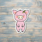 Cute Farm Pig Sticker |Sticker or Magnet