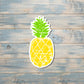 Gold Pineapple Sticker, Die Cut Vinyl Sticker, Boho Fun, Water Resistant, Fruit Sticker |Sticker or Magnet