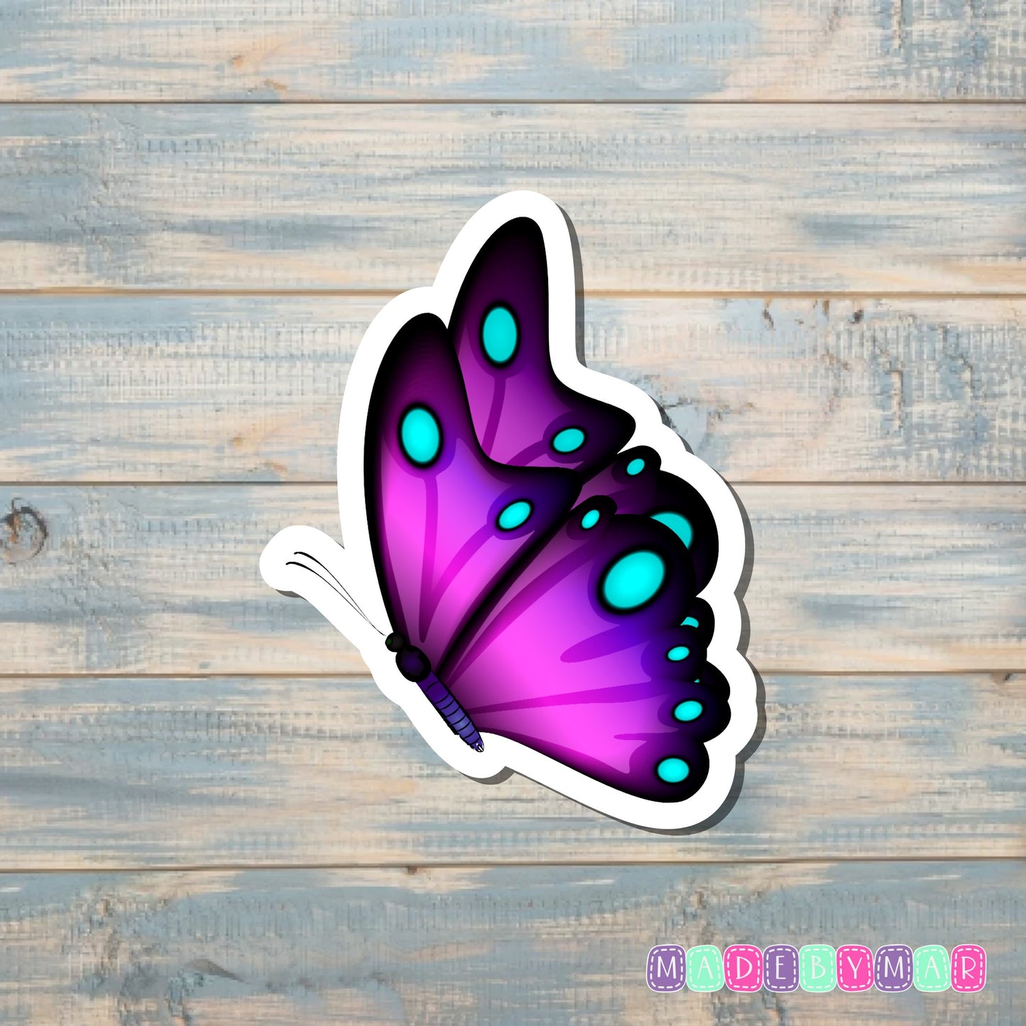 Purple Butterfly |Sticker or Magnet