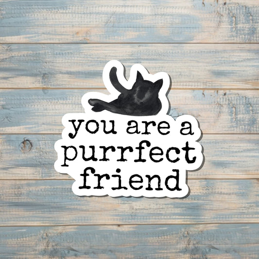 Purrfect Friend | Sticker or Magnet | Cat Mom