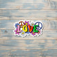 Love Sticker, Peace Signs Hippie, Die Cut Vinyl Sticker, Boho Fun, Water Resistant |Sticker or Magnet