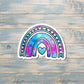 Purple and Blue Galaxy Rainbow, Die Cut Vinyl Sticker, , Boho Fun, Water Resistant |Sticker or Magnet