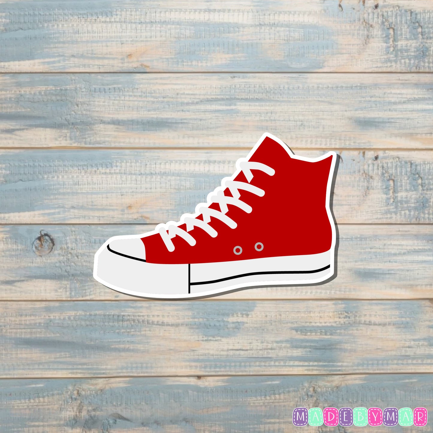 Red High Top Shoes Sticker |Sticker or Magnet