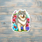 Alaskan Malamute Sticker or Magnet |Boho Fun |Refrigerator Fridge Car |Dog Mom Animal Lover |Pet Breed |Sticker or Magnet