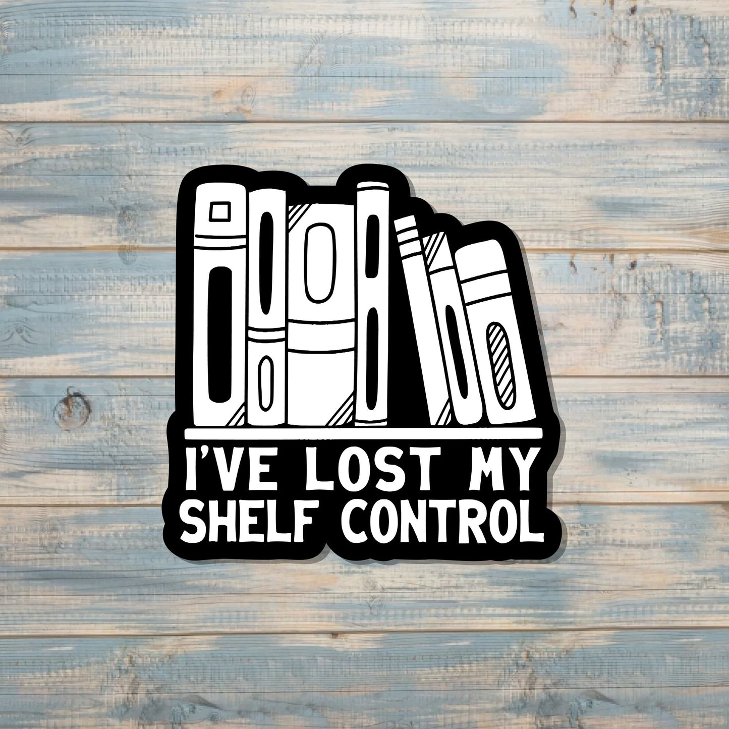 Personal Library, E-Reader Stickers, Full Bookshelf, Reading Room Decor, Laptop Decal, Water Bottle, Gift for Reader |Sticker or Magnet