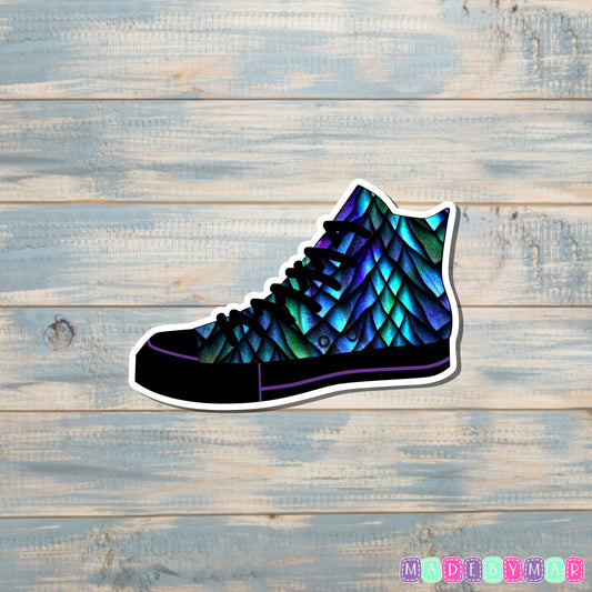 Dragon Scale High Top Shoes Sticker |Sticker or Magnet