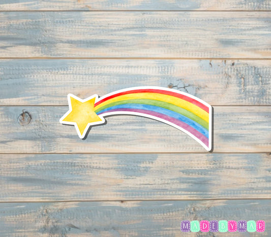 Shooting Star Rainbow Sticker |Sticker or Magnet