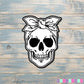 Skull with Headband Sticker |Sticker or Magnet