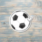 Soccer Ball w/ Heart, Die Cut Sticker, Graphic Art Sticker, Vinyl, , Boho Fun |Sticker or Magnet