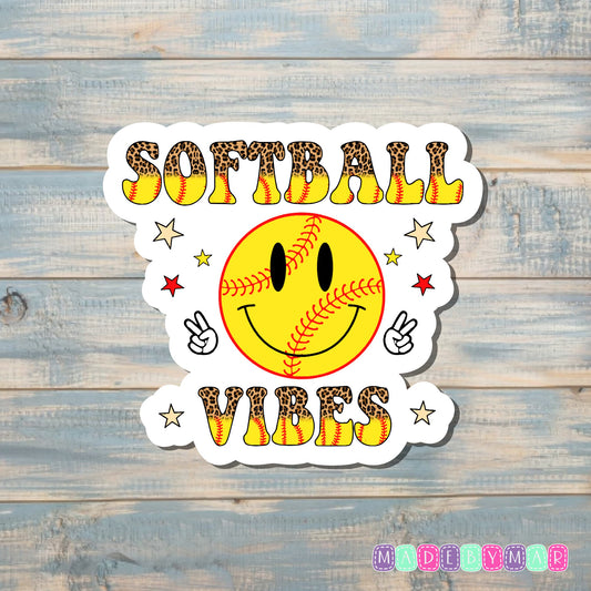 Softball Vibes |Sticker or Magnet |Sports Support