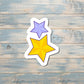 Magical Yellow Blue Stars Sticker |Sticker or Magnet